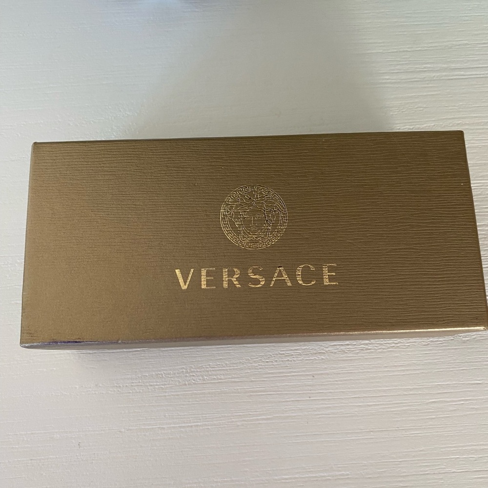 VERSACE authentic original Gold Box For sunglasses 7 X 3 X 3 1/4”